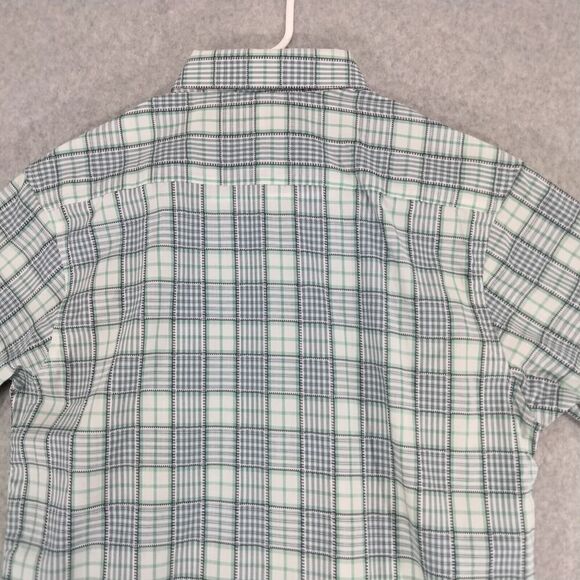 NWT Galaxy  Shirt Mens Small Blue Plaid Button Up Short Sleeve Casual Summer - Picture 9 of 11